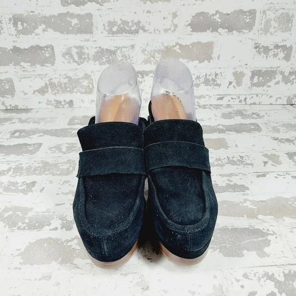 New Splendid Vina Black Suede Platform Slip On Clogs E101 - Picture 3 of 13